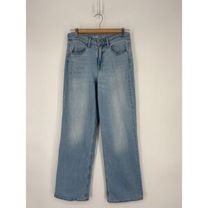 Old Navy Wow Wide Leg Jeans High Rise Size 4 Light Wash Boho Baggy Y2K 27x30